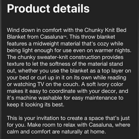 Casaluna Chunky Knit Blanket - Dark Gray NWT Full/Queen - Picture 6 of 8